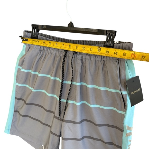 Hurley Gray and Blue Board Shorts Quick-Dry Swimwear - Picture 5 of 7